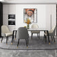 Metal and Slate Table Glam Style Simple Home Rectangular Dining Table