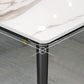 Metal and Slate Table Glam Style Simple Home Rectangular Dining Table