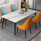 Metal and Slate Table Glam Style Simple Home Rectangular Dining Table