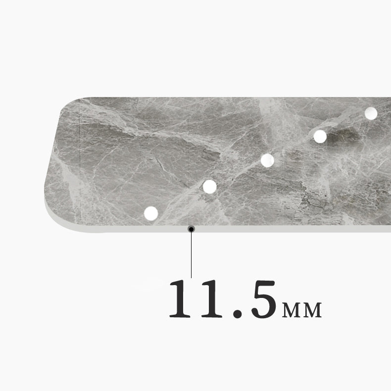 Table de métal et ardoise glam glamour table à manger rectangulaire