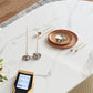 Ovale eettafel van gesinterd steen Luxe vaste tafel met dubbel onderstel