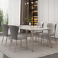 Luxury Rectangle Fixed Dining Table Sintered Stone Home Kitchen Table with 4 Legs