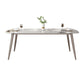 Luxury Rectangle Fixed Dining Table Sintered Stone Home Kitchen Table with 4 Legs