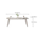 Luxury Rectangle Fixed Dining Table Sintered Stone Home Kitchen Table with 4 Legs