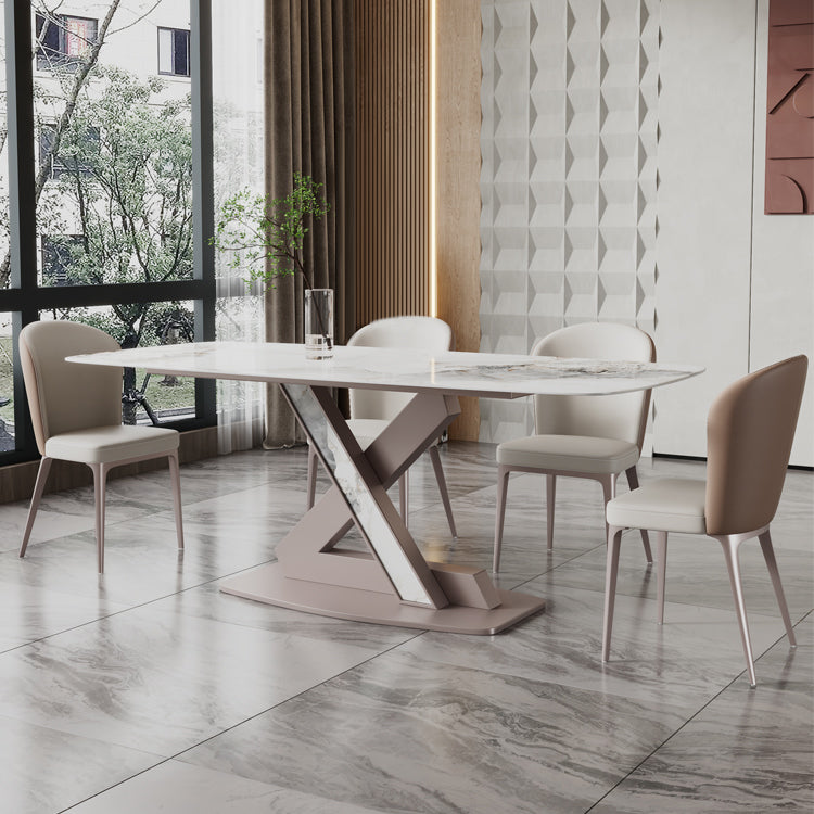 Sintered Stein fester Küchentisch Luxus Rechteck Heimtisch