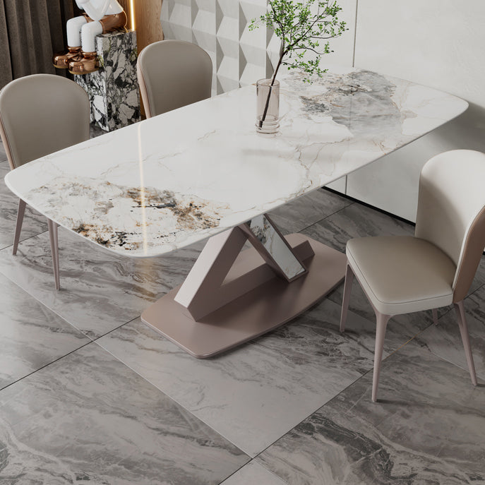 Sintered Stein fester Küchentisch Luxus Rechteck Heimtisch