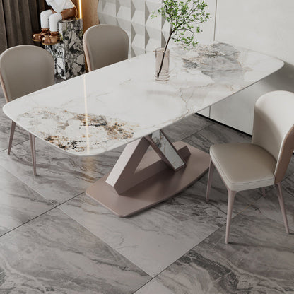 Sintered Stein fester Küchentisch Luxus Rechteck Heimtisch