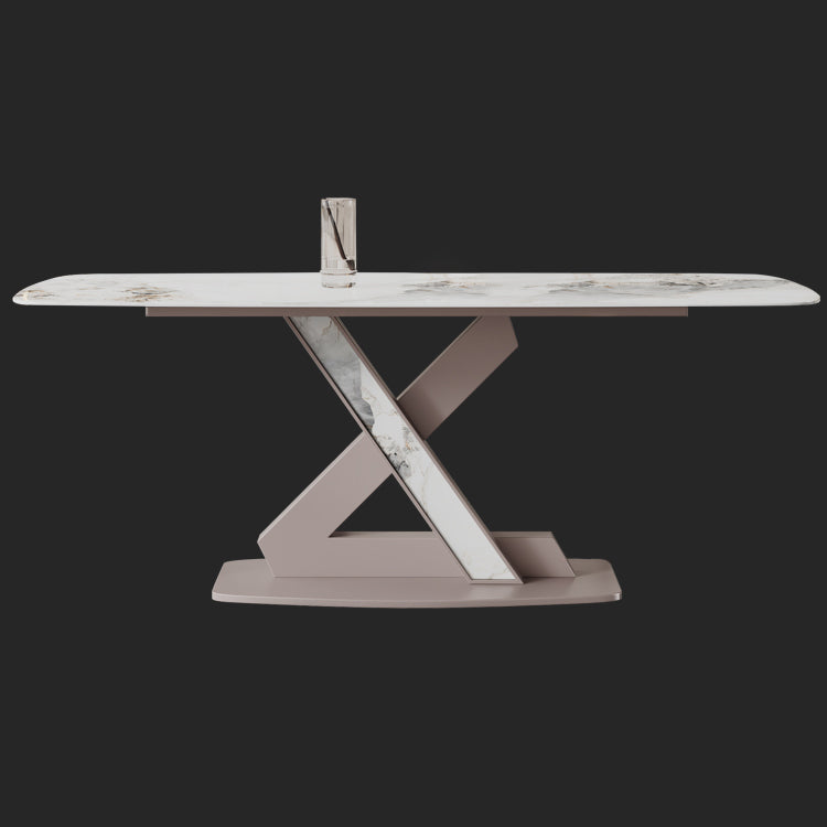 Sintered Stein fester Küchentisch Luxus Rechteck Heimtisch