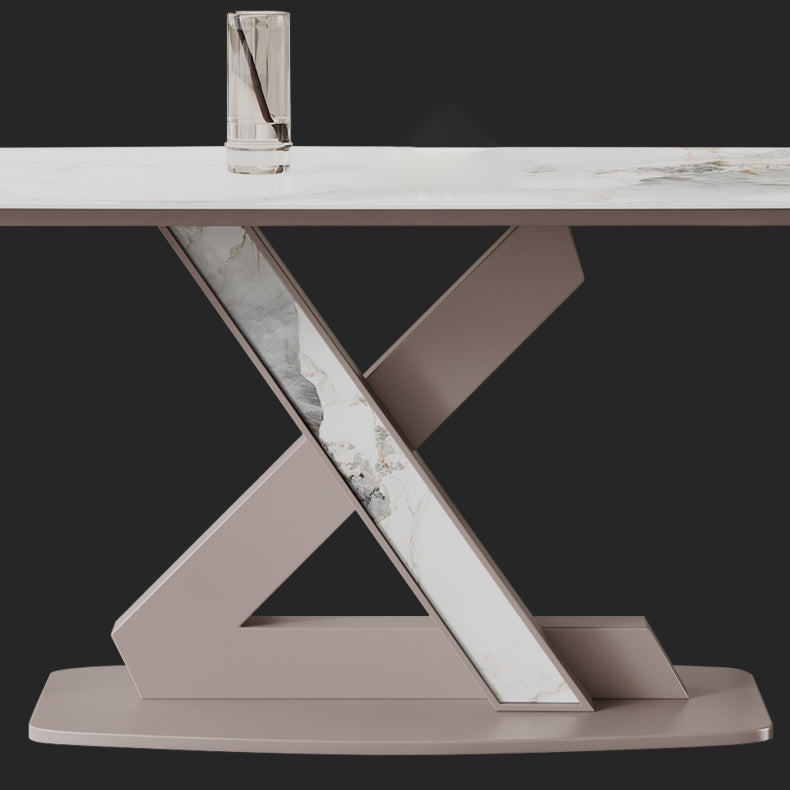 Sintered Stein fester Küchentisch Luxus Rechteck Heimtisch