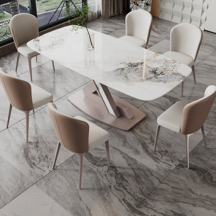 Sintered Stein fester Küchentisch Luxus Rechteck Heimtisch