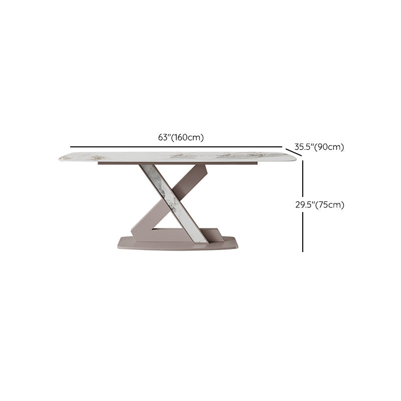 Sintered Stein fester Küchentisch Luxus Rechteck Heimtisch
