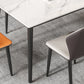 Rectangle Fixed Dining Table Industrial Sintered Stone White Home Table