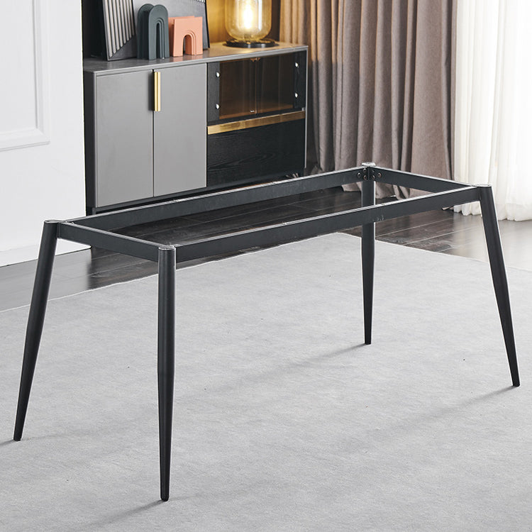 Luxury Sintered Stone Dining Table Rectangle Living Room Fixed Kitchen Table