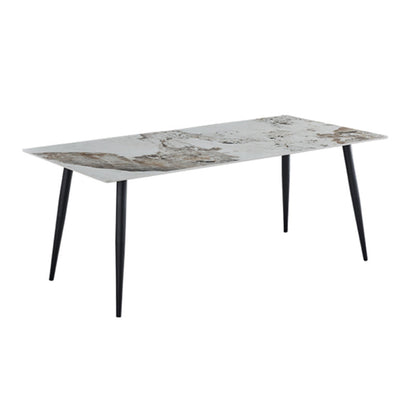 Luxury Sintered Stone Dining Table Rectangle Living Room Fixed Kitchen Table