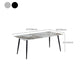 Luxury Sintered Stone Dining Table Rectangle Living Room Fixed Kitchen Table