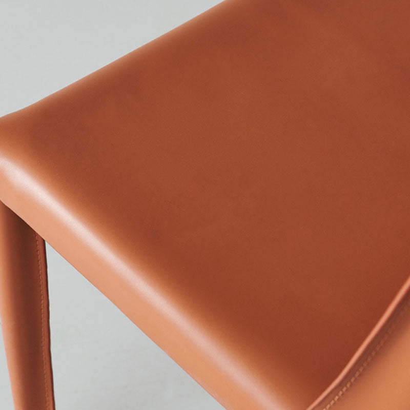 Eigentijdse faux lederen eetstoelen gestoffeerde parsons zijstoel