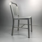 Industriële metalen eetkamerstoelen Slat achter eetstoel in zilver