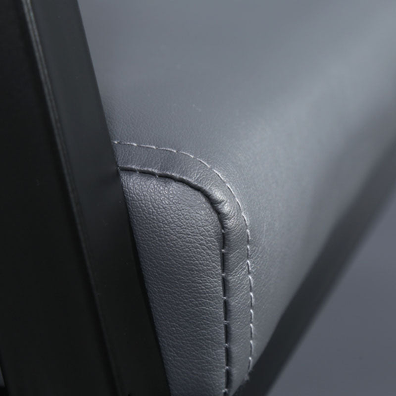 Chaise de bras à manger de cuisine contemporaine chaise latérale rembourrée en gris