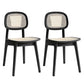 Open Back Side Chair Wood Industrial Style Dining Room Chair