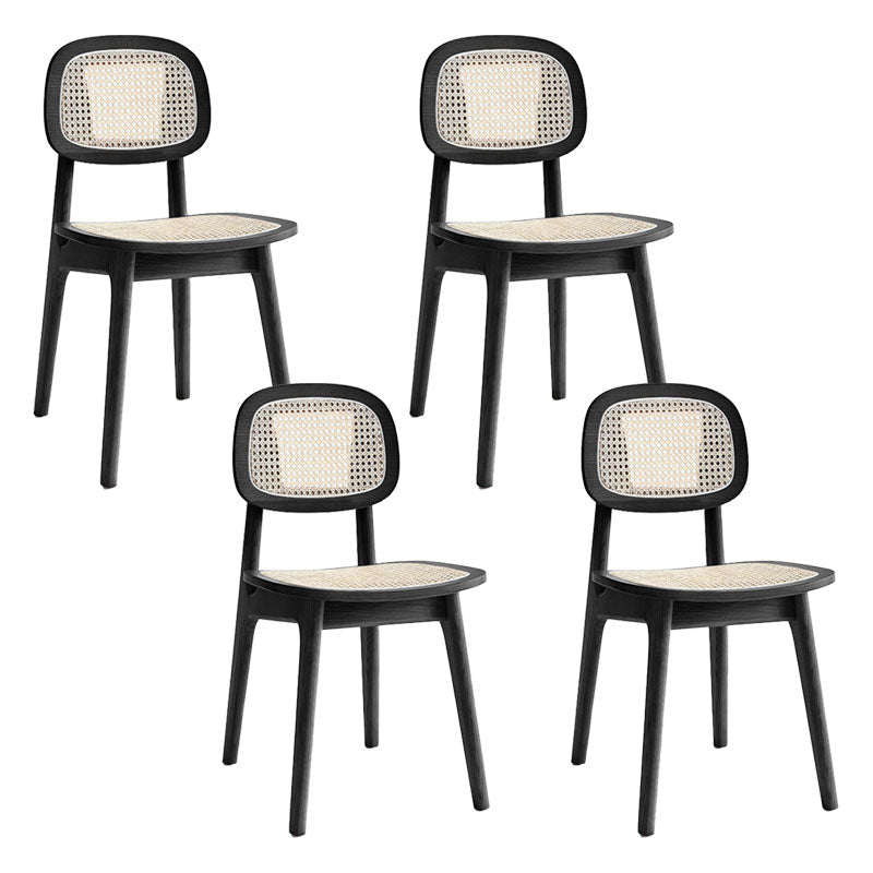 Open Back Side Chair Wood Industrial Style Dining Room Chair