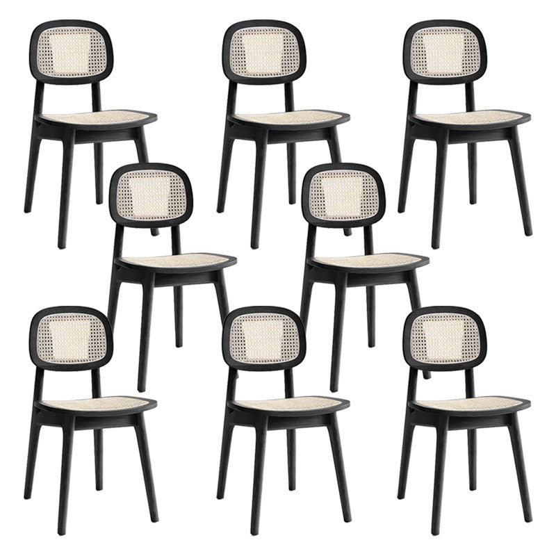 Open Back Side Chair Wood Industrial Style Dining Room Chair