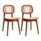 Open Back Side Chair Wood Industrial Style Dining Room Chair