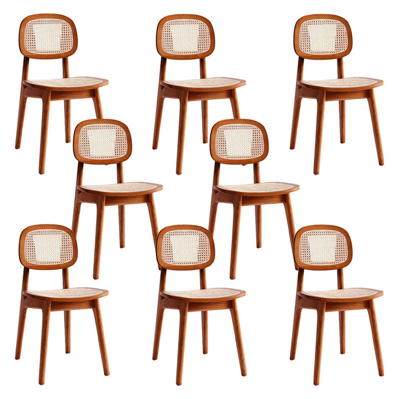 Open Back Side Chair Wood Industrial Style Dining Room Chair