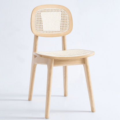 Open Back Side Chair Wood Industrial Style Dining Room Chair