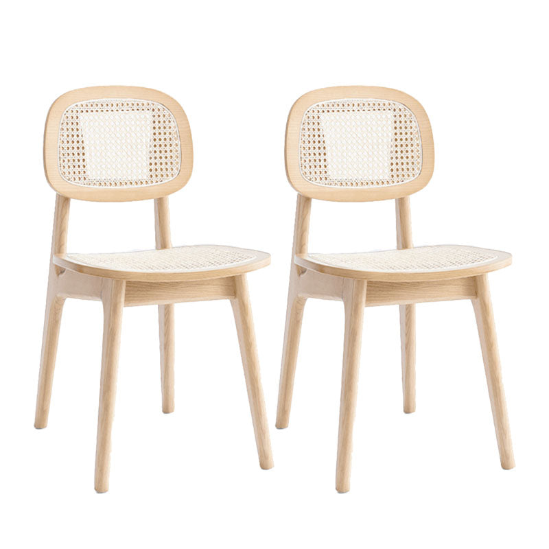 Open Back Side Chair Wood Industrial Style Dining Room Chair