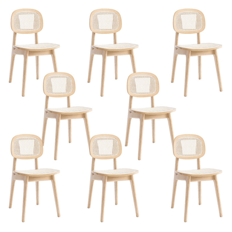 Open Back Side Chair Wood Industrial Style Dining Room Chair