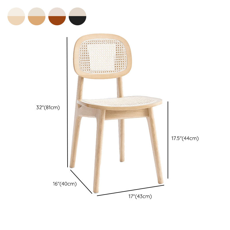 Open Back Side Chair Wood Industrial Style Dining Room Chair