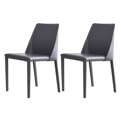 Eigentijdse keuken eetkamerstoel faux lederen zijstoel