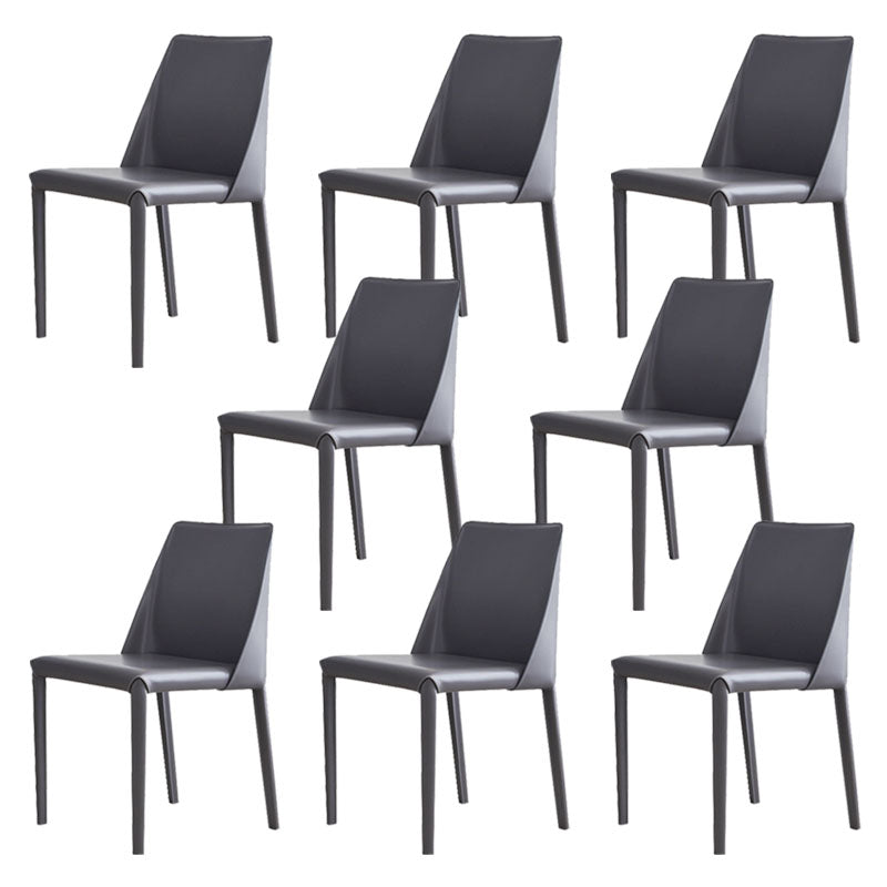 Eigentijdse keuken eetkamerstoel faux lederen zijstoel