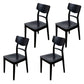 Wood Kitchen Dining Side Chair Ladder Back Side Chair in Black 4 Piece Set Clearhalo 'Dining Chairs' 'Dining Tables & Seating' 'dining_chair' 'furn' 'furn_dining_chair' 'Furniture' 'Kitchen & Dining Furniture' 6155563