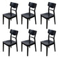 Wood Kitchen Dining Side Chair Ladder Back Side Chair in Black 6 Piece Set Clearhalo 'Dining Chairs' 'Dining Tables & Seating' 'dining_chair' 'furn' 'furn_dining_chair' 'Furniture' 'Kitchen & Dining Furniture' 6155565