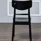 Wood Kitchen Dining Side Chair Ladder Back Side Chair in Black Clearhalo 'Dining Chairs' 'Dining Tables & Seating' 'dining_chair' 'furn' 'furn_dining_chair' 'Furniture' 'Kitchen & Dining Furniture' 6155566