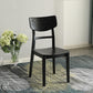 Wood Kitchen Dining Side Chair Ladder Back Side Chair in Black Clearhalo 'Dining Chairs' 'Dining Tables & Seating' 'dining_chair' 'furn' 'furn_dining_chair' 'Furniture' 'Kitchen & Dining Furniture' 6155568