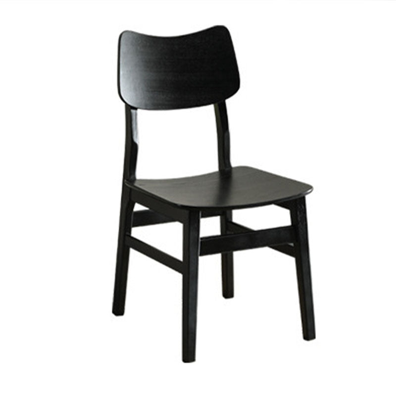 Wood Kitchen Dining Side Chair Ladder Back Side Chair in Black Clearhalo 'Dining Chairs' 'Dining Tables & Seating' 'dining_chair' 'furn' 'furn_dining_chair' 'Furniture' 'Kitchen & Dining Furniture' 6155569