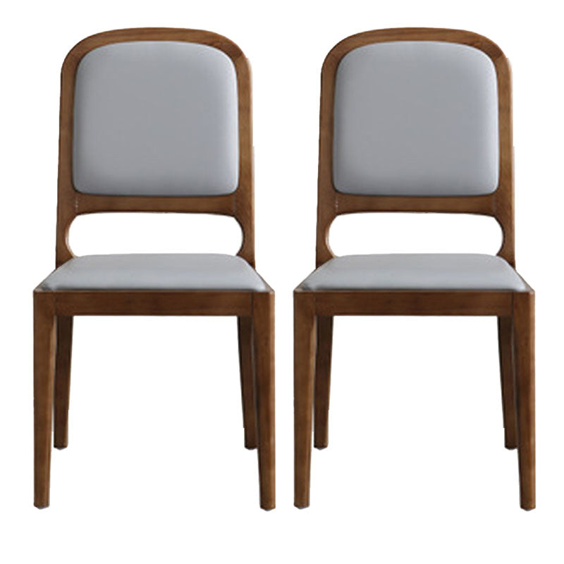 Open Back Side Chair Wood Industrial Style Dining Room Chair for Home 2 Piece Set Clearhalo 'Dining Chairs' 'Dining Tables & Seating' 'dining_chair' 'furn' 'furn_dining_chair' 'Furniture' 'Kitchen & Dining Furniture' 6155579