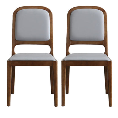 Open Back Side Chair Wood Industrial Style Dining Room Chair for Home 2 Piece Set Clearhalo 'Dining Chairs' 'Dining Tables & Seating' 'dining_chair' 'furn' 'furn_dining_chair' 'Furniture' 'Kitchen & Dining Furniture' 6155579