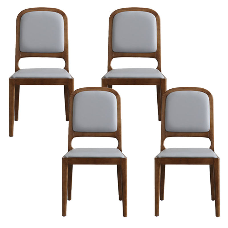 Open Back Side Chair Wood Industrial Style Dining Room Chair for Home 4 Piece Set Clearhalo 'Dining Chairs' 'Dining Tables & Seating' 'dining_chair' 'furn' 'furn_dining_chair' 'Furniture' 'Kitchen & Dining Furniture' 6155580