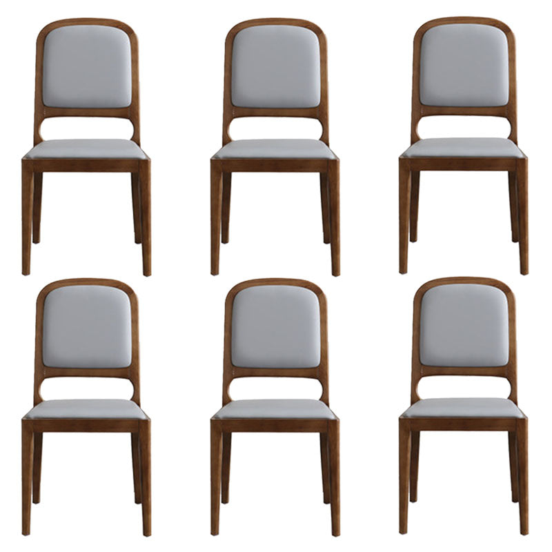 Open Back Side Chair Wood Industrial Style Dining Room Chair for Home 6 Piece Set Clearhalo 'Dining Chairs' 'Dining Tables & Seating' 'dining_chair' 'furn' 'furn_dining_chair' 'Furniture' 'Kitchen & Dining Furniture' 6155582