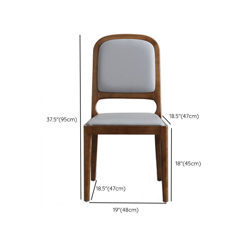 Open Back Side Chair Wood Industrial Style Dining Room Chair for Home Clearhalo 'Dining Chairs' 'Dining Tables & Seating' 'dining_chair' 'furn' 'furn_dining_chair' 'Furniture' 'Kitchen & Dining Furniture' 6155591