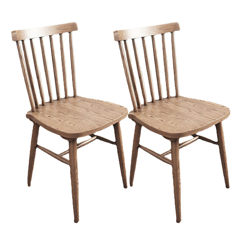 Houten keuken eetkamerstoel lat achterzijde stoel in natuurlijke