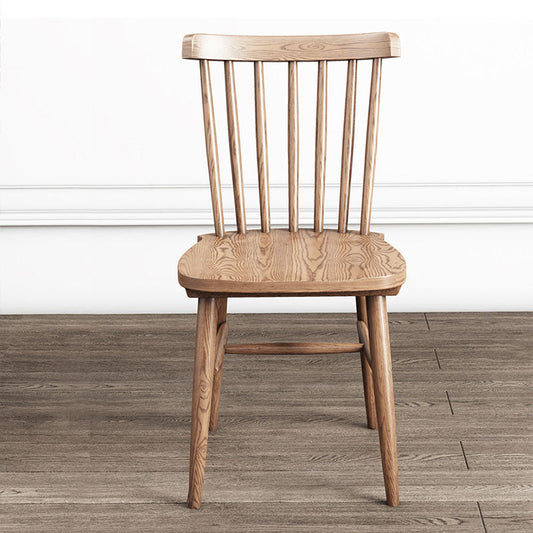 Houten keuken eetkamerstoel lat achterzijde stoel in natuurlijke