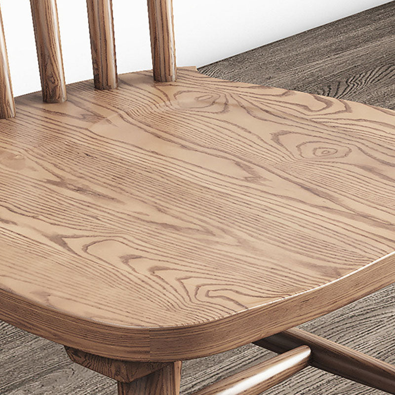 Houten keuken eetkamerstoel lat achterzijde stoel in natuurlijke