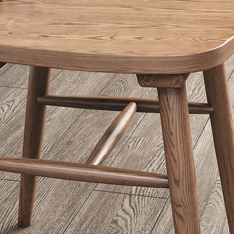 Houten keuken eetkamerstoel lat achterzijde stoel in natuurlijke