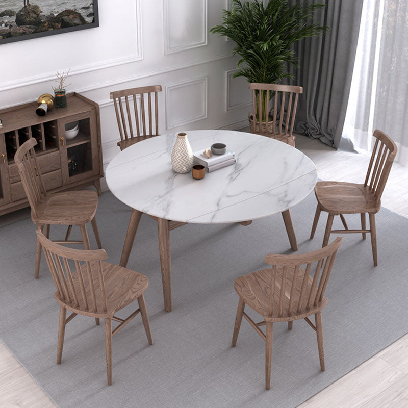 Houten keuken eetkamerstoel lat achterzijde stoel in natuurlijke