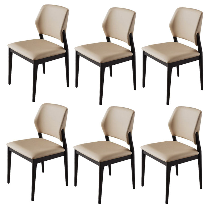 Open Back Side Chair Industrial Style Wood Dining Room Chair