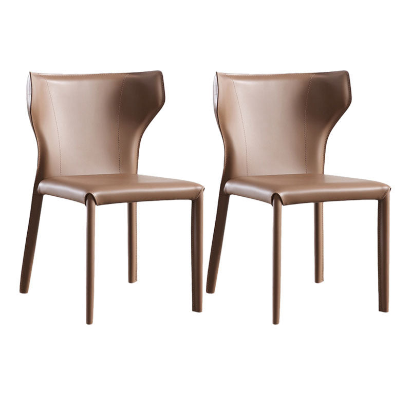 Sedia laterale in pelle finta sedia da pranzo contemporanea cucina